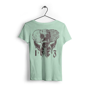 Ikrz | Elephant | Women Mint Shirt - Ikaruz
