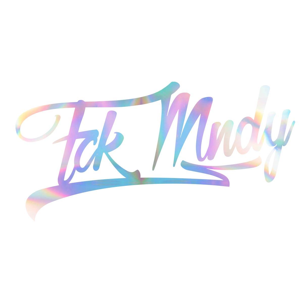 Ikrz | FCK MNDY | OilSlick Aufkleber 19x8cm - Ikaruz