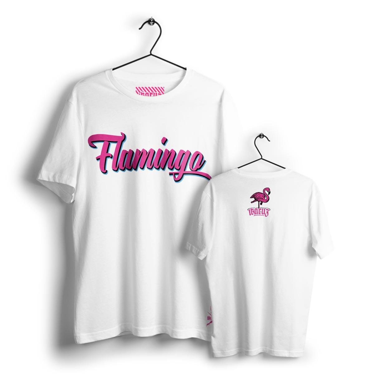 Ikrz | Flamingo | White Shirt - Ikaruz