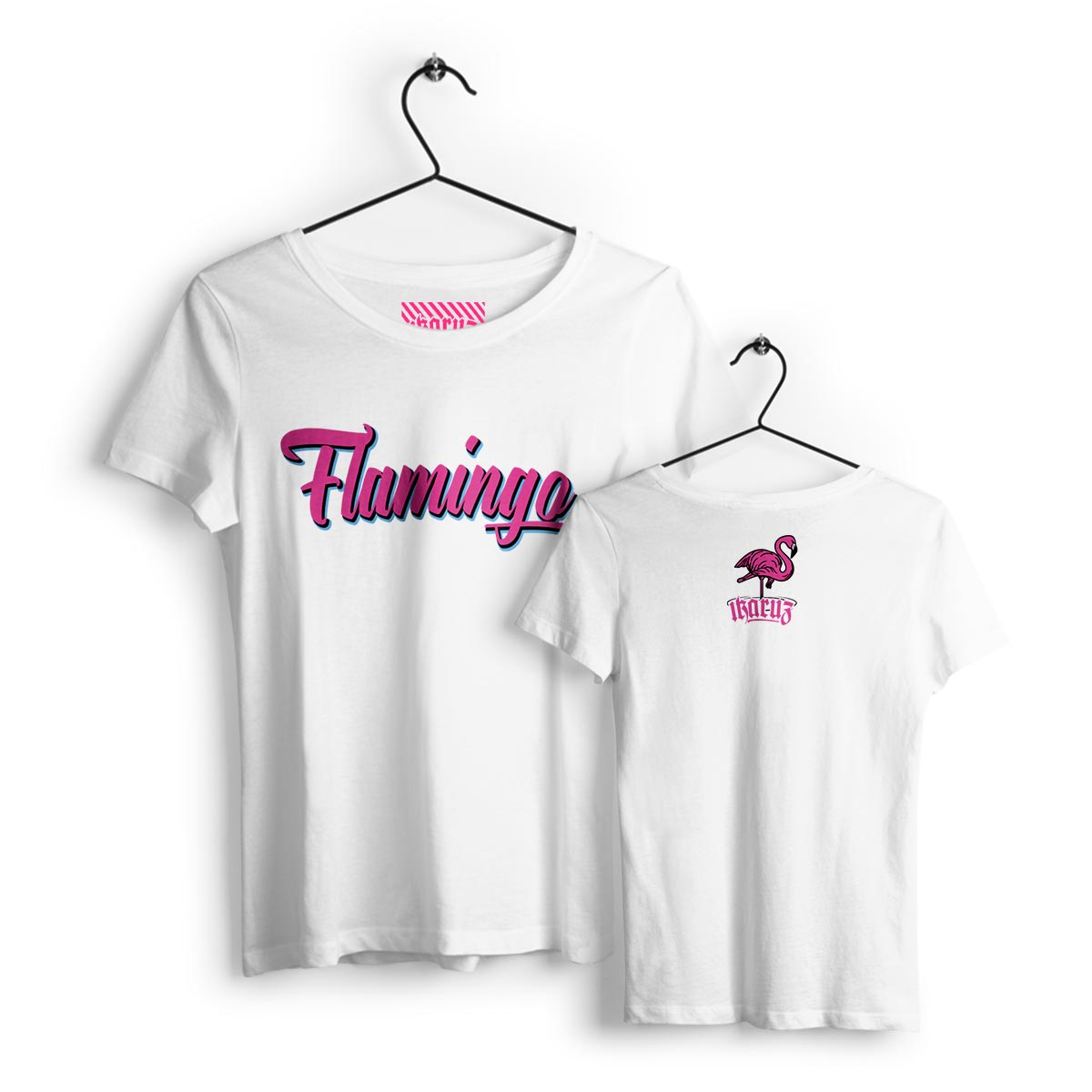 Ikrz | Flamingo | Women White Shirt - Ikaruz