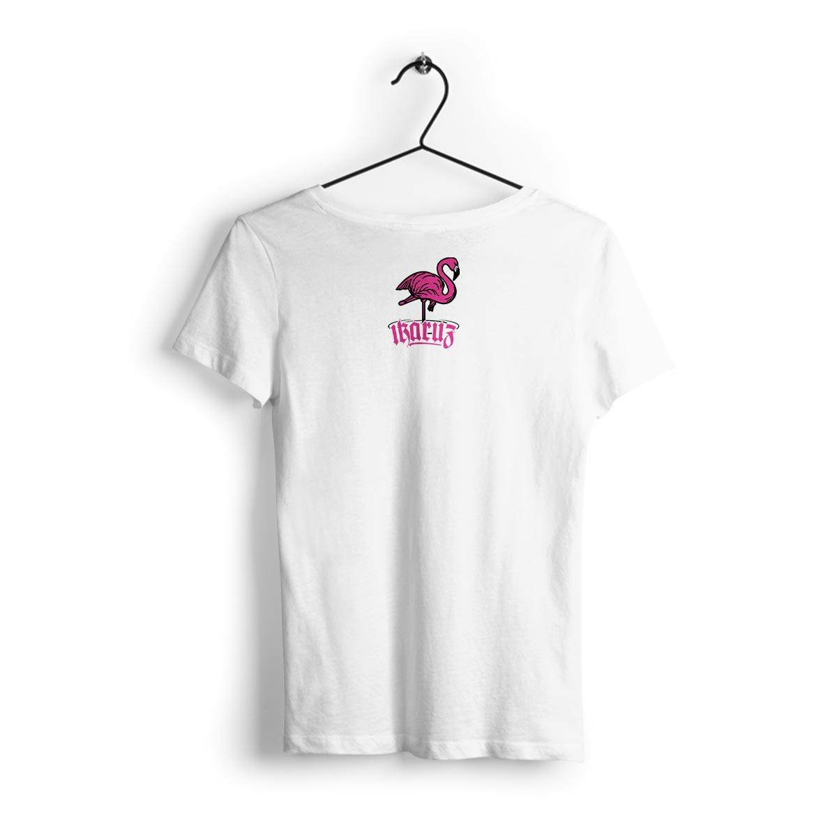 Ikrz | Flamingo | Women White Shirt - Ikaruz