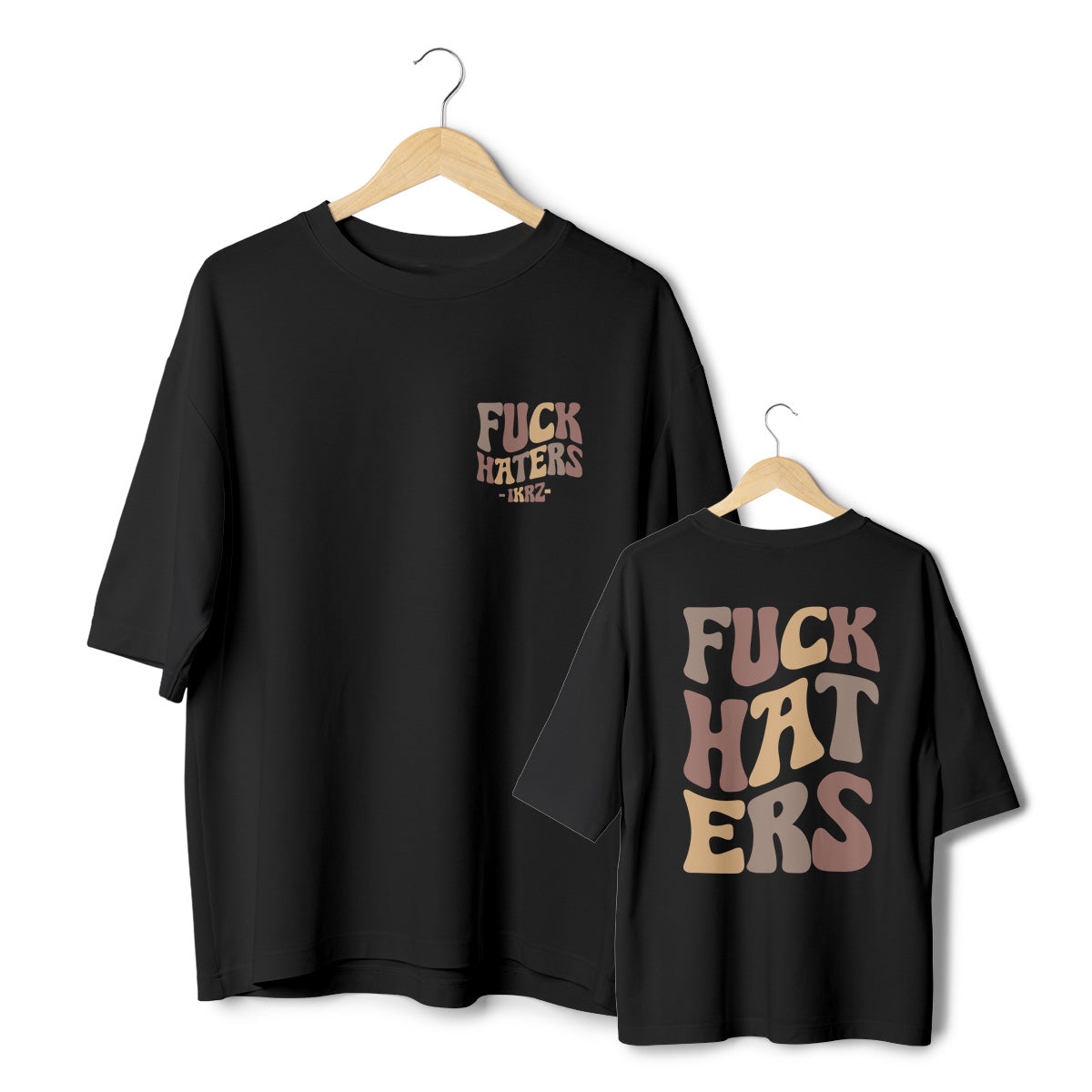Ikrz | Retro Haters | oversized black Shirt